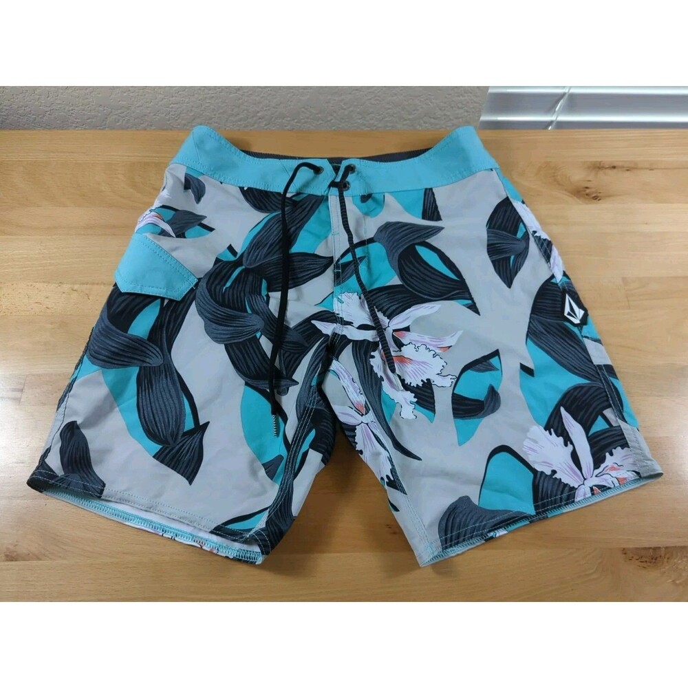 Volcom Men's Board Shorts 29 Mod Tech Floral Trunks Beach Summer